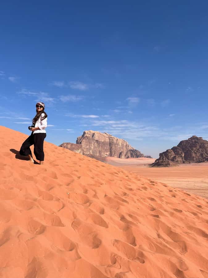 2H Jeep Tour Morning or Sunset Wadi Rum Desert Highlights - Lawrence’s Spring and the desert’s practical side