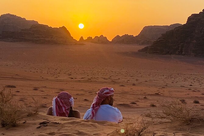 Full day Jeep Tour in Wadi Rum desert - Um Frouth Rock Bridge before sunset