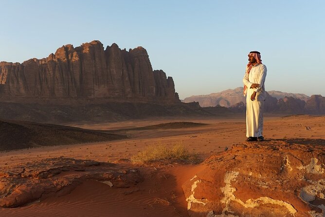 Full-Day Jeep Tour in Wadi Rum with Overnight Stay - Um Frouth and sunset in the open desert