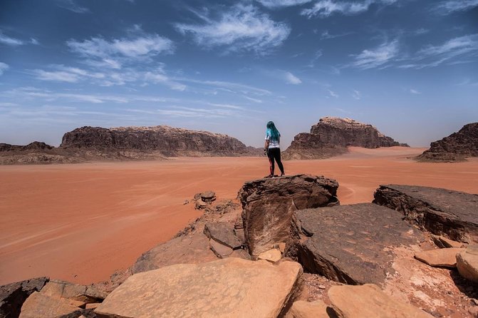 Full Day Jeep Tour with Overnight in beduin Camp Stay! (All Meals Included) - Red sand at Al Ramal and the Little Bridge