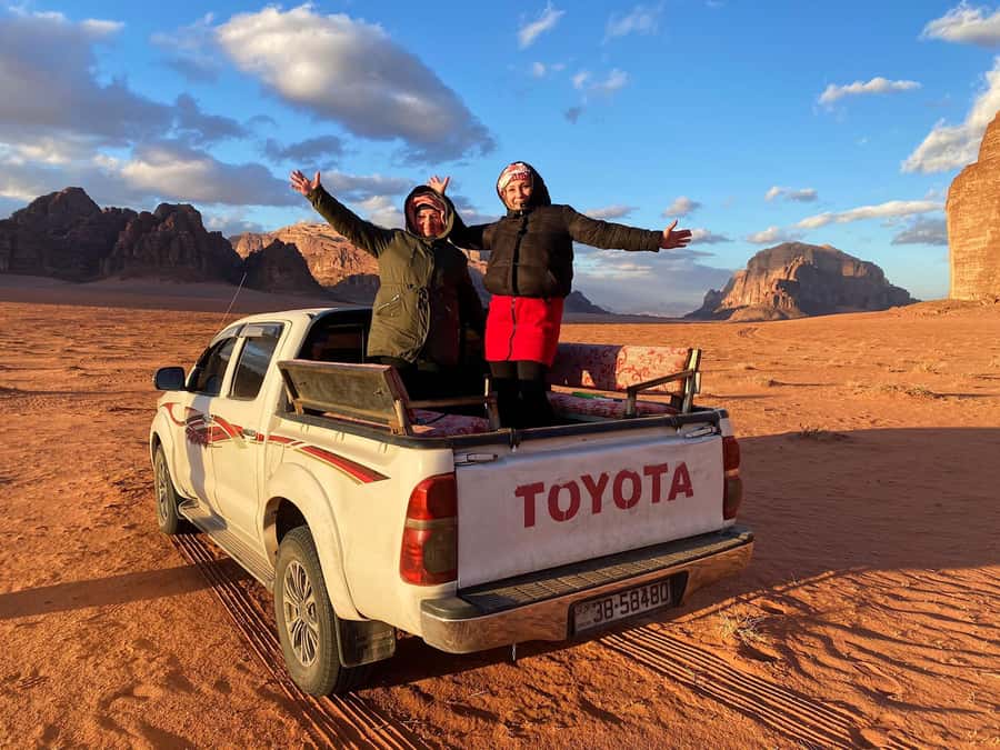 half day jeep tour &one night stay & all meals - Starting at the Nabatean temple and Lawrence’s Spring