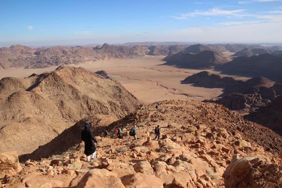 Hike to Jordan's Highest Mountain, Umm Ad Dami & Overnight - Reaching the desert from Wadi Rum Village