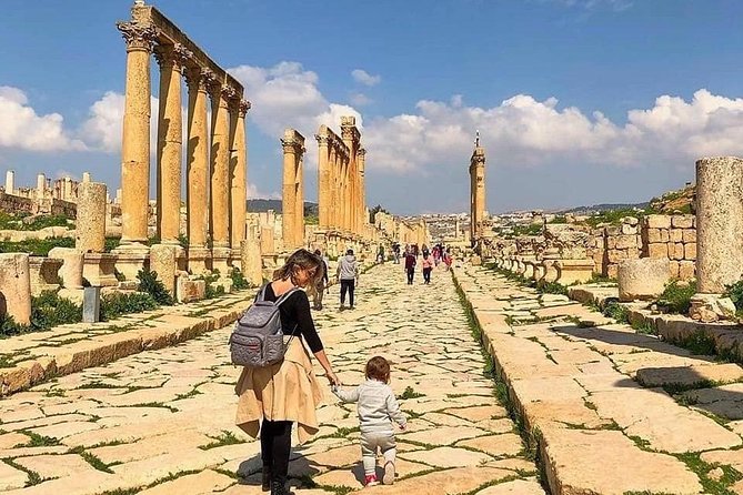 Jerash one day tour from Amman - The Oval Plaza and Colonnaded Streets