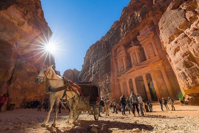 One Day Petra & Wadi Rum from Aqaba - Petra from the Siq to the Treasury