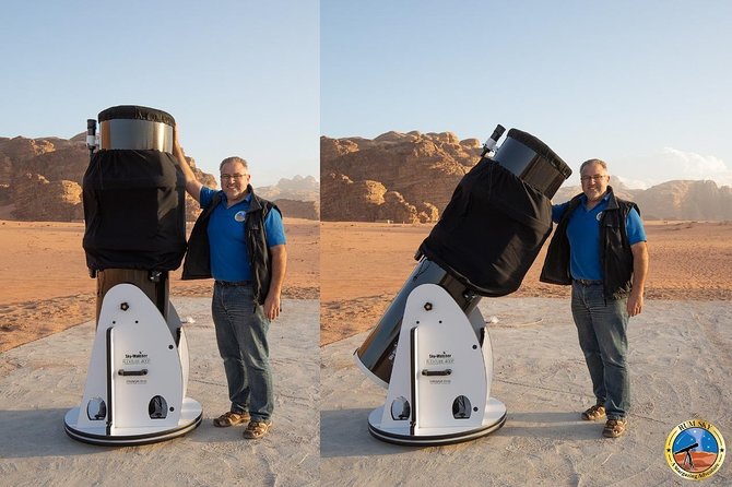 Stargazing Adventure in Jordan - The green laser turns the sky into a map