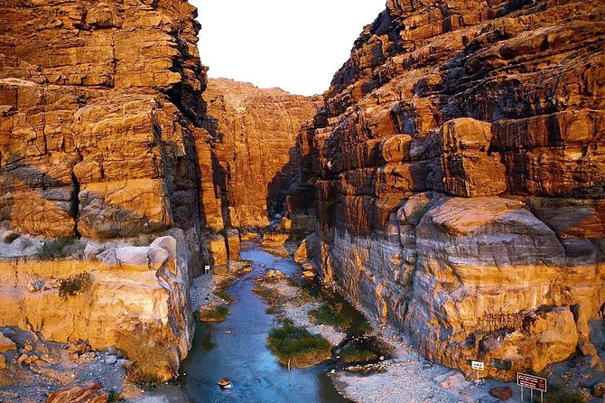 Wadi Mujib Siq Trail with Amman Panoramic&Optional Dead Sea Visit - Reaching the waterfall after about an hour