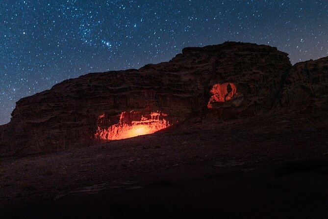 Wadi Rum Cave Camping with Jeep Tour - Sdad Altag brings a wide desert view