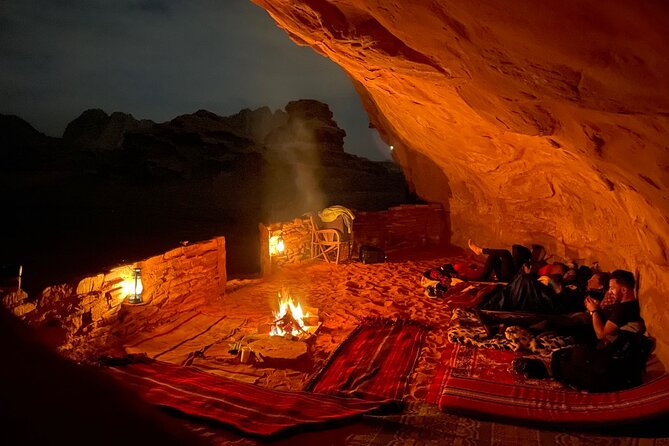 Wadi Rum Cave Camping with Jeep Tour - Lawrence Spring begins the afternoon
